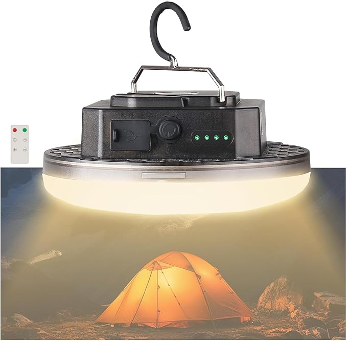 12000mAh 4000LM Camping Lights 3 Color Lighting Modes Bright Rechargeable LED Lamp 40W Hanging Tent