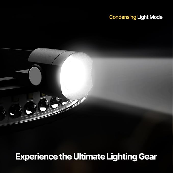 Ultima 2025 New 230° Wide Beam Headlamp ??1600 Lumens, 330ft Long-Range Spot, 5000mAh USB-C