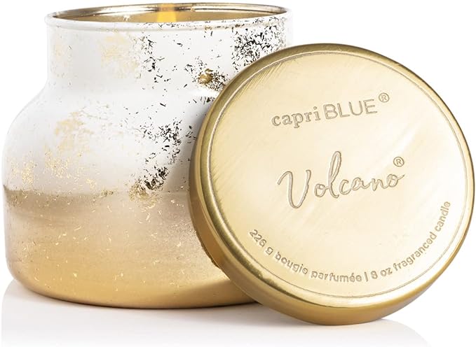 Capri Blue Glimmer Jar Candles - Luxury Holiday Scented Candles for Home - Long Lasting Soy Wax