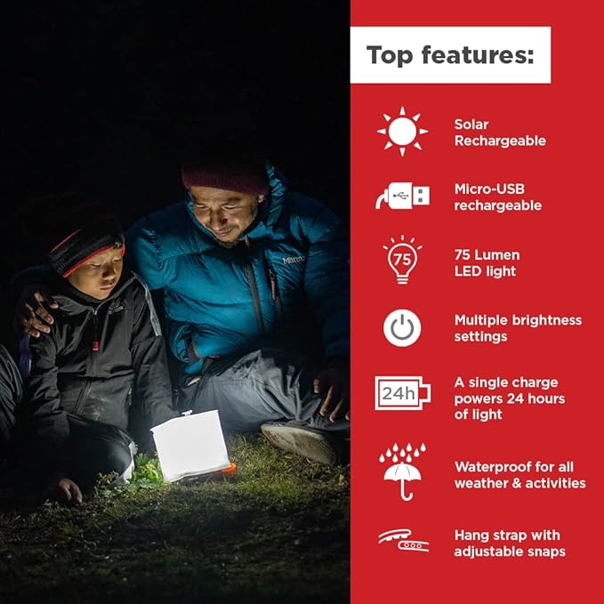 LuminAID Solar Camping Lantern - Inflatable LED Lamp Perfect for Camping, Hiking, Travel and More