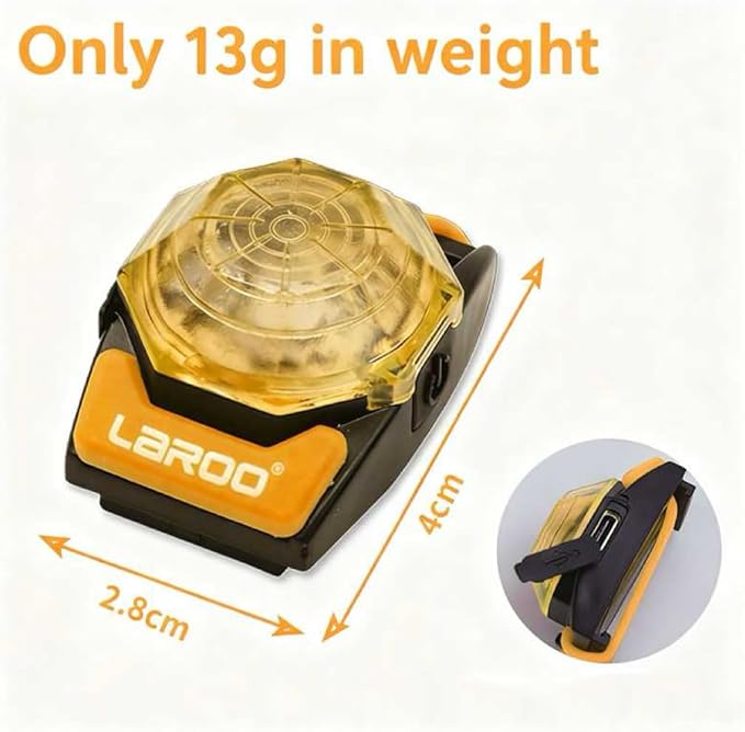 LaRoo Dog Lights for Night Walking,USB-C Rechargeable Safety Lights，Only 13g for Small Dogs, 3
