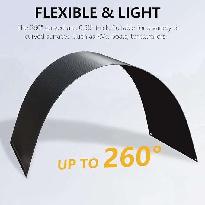 XINPUGUANG Flexible Solar Panel 100W 12V Monocrystalline Solar System kit,10A Charge