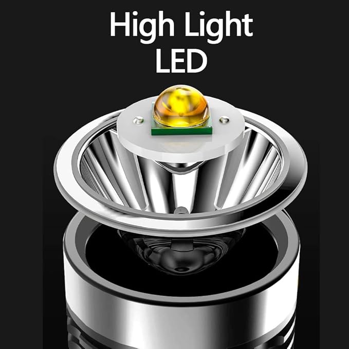 LED Flashlight High Lumens USB Rechargeable Flashlight for Camping, Hiking, Walking, Powerful