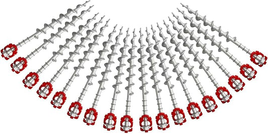 18 Pcs 12" Aluminum Ground Anchors, Tent Stakes Heavy Duty for Swing Set Anchors Screw in Kit for