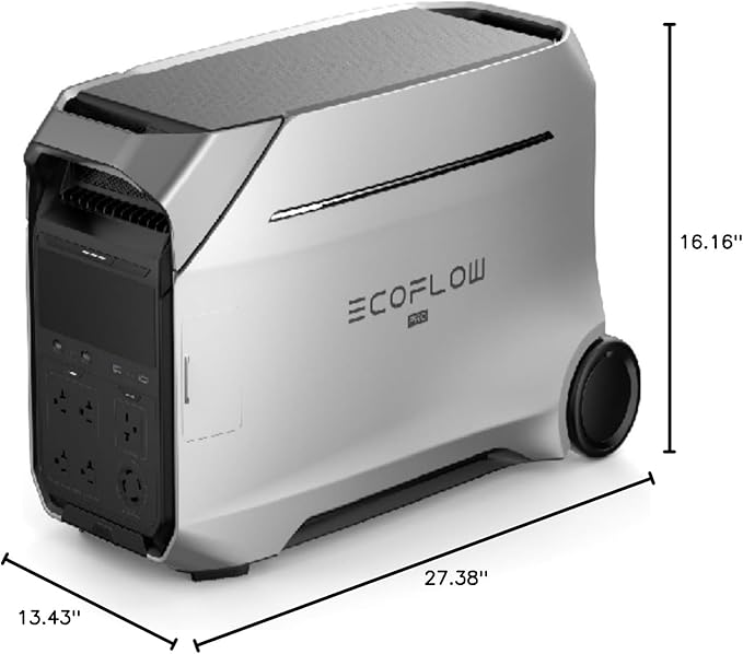 EF ECOFLOW DELTA Pro 3 Portable Power Station, 4096Wh LFP Battery, Expandable to 48kWh, 120/240V
