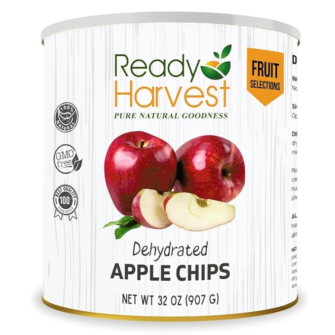 Ready Harvest Dehydrated Food - Apple Slices | Emergency Food | Camping & Survival Kits | #10 Can |