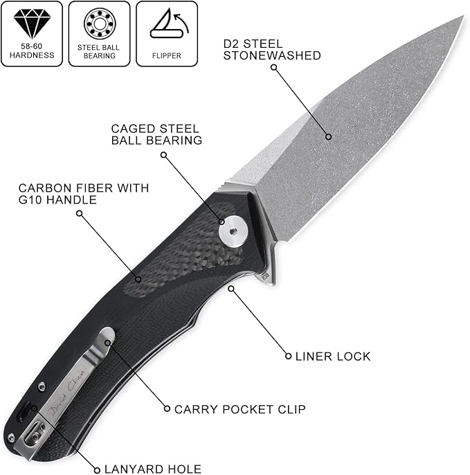 Petrified fish PF838 3.74" D2 steel folding knife outdoor tactical pocket knives G10 handle camping