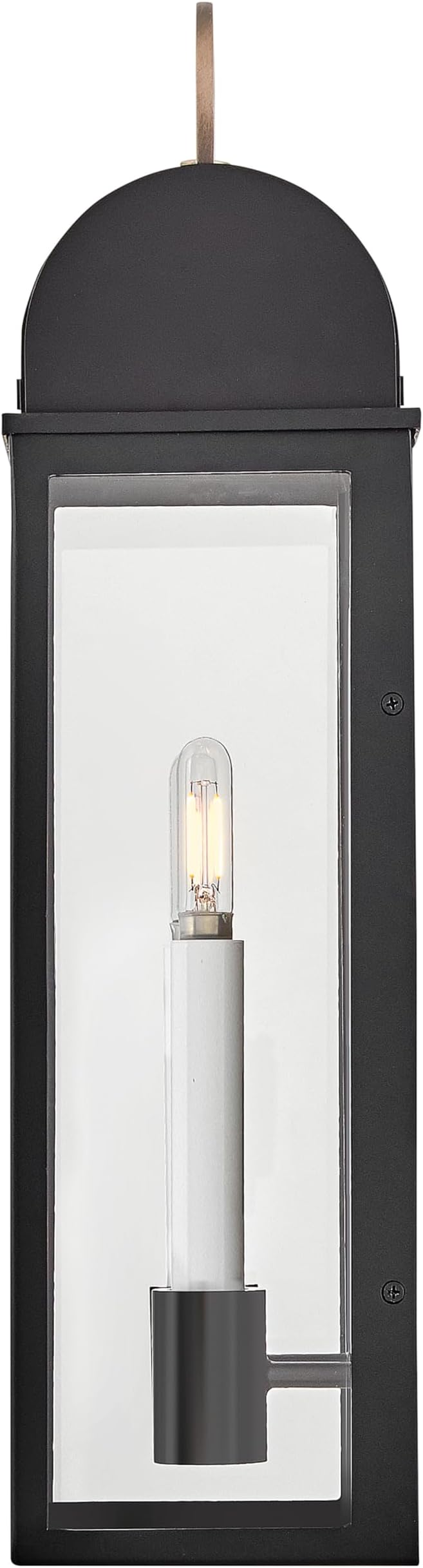 Hinkley Campbell Two Light Medium Outdoor Wall Mount Lantern - Wet Rated, Aluminum - Black Finish