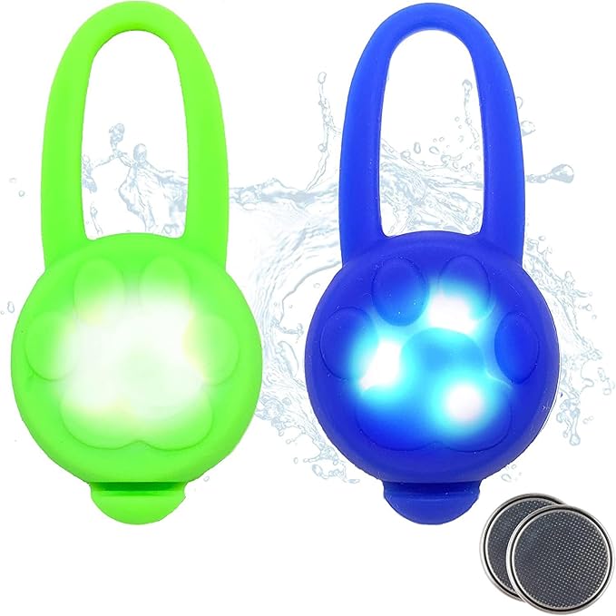Avando Dog Collar Light, Dog Lights for Might Walking, Waterproof Silicon LED Dog Collar Safety