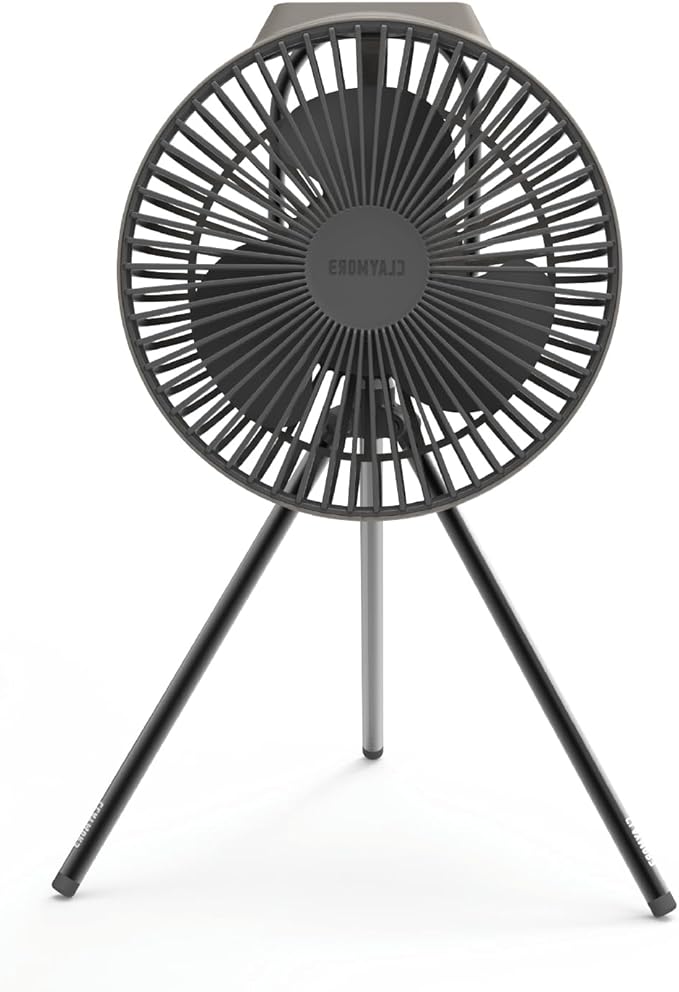 Claymore V600+ Warm Gray Rechargeable Portable Fan ??7,800mAh Battery, 4-Speed BLDC Ultra-Quiet Air