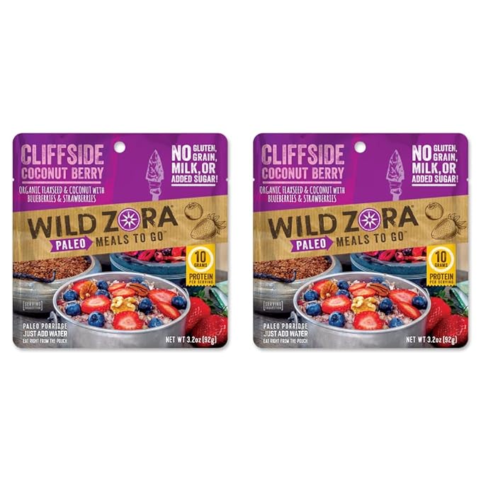 Wild Zora Paleo Freeze Dried Meals for Backpacking & Camping - Healthy Gluten Free & Grain Free