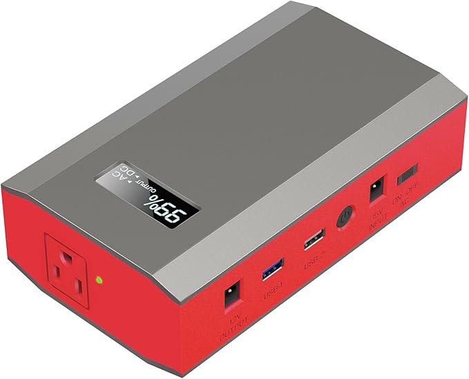 Portable Power Bank with AC Outlet, 65W 110V External Battery Pack 24000mAh Portable Laptop Charger