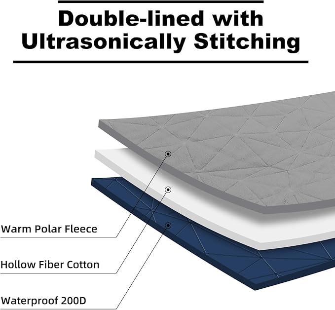 Outdoor Waterproof Blanket, Foldable Fleece Stadium Blanket for Outdoor Sports Event, Camping, Car