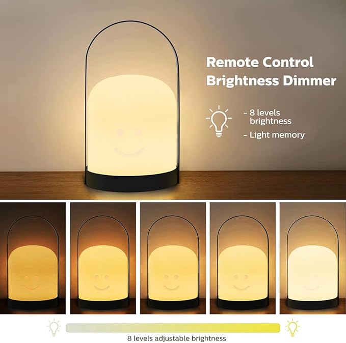 Mr.Go Portable LED Lantern Table Lamp | Cordless & USB Rechargeable | Remote Control & Dimmable |
