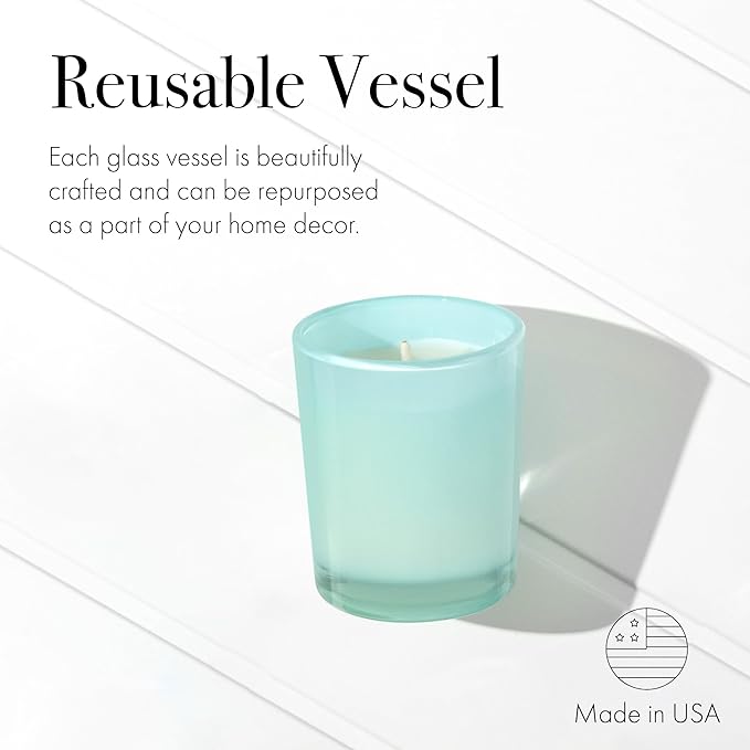 LAFCO New York Votive Candle, Marine - 1.9 oz - 20-Hour Burn Time - Reusable Glass Vessel - Made in