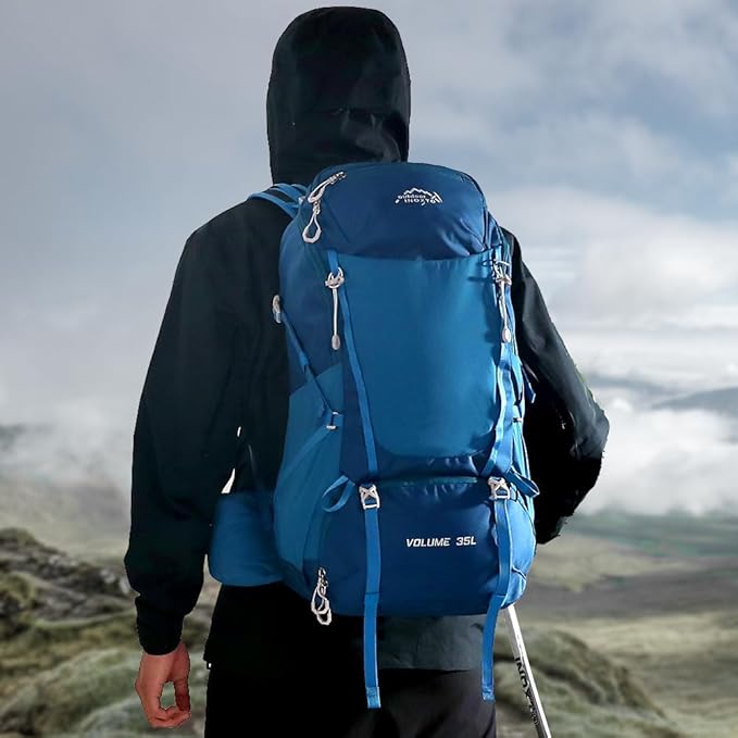 INOXTO 35L Hiking Backpack with 3Lwater bladder, Camping Backpack with Waterproof Rain Cover for
