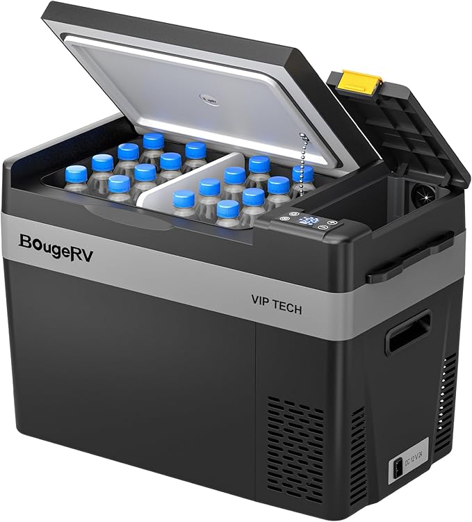 BougeRV 12V 30 Quart Refrigerator, CRPRO VIP, Compressor Electric Cooler with 12V/24 DC, 110-240 AC