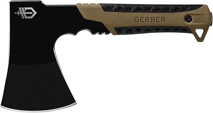 Gerber Gear Pack Hatchet - 3.5" Steel Blade Axe with Full Tang - Survival, Bushcraft and Camping