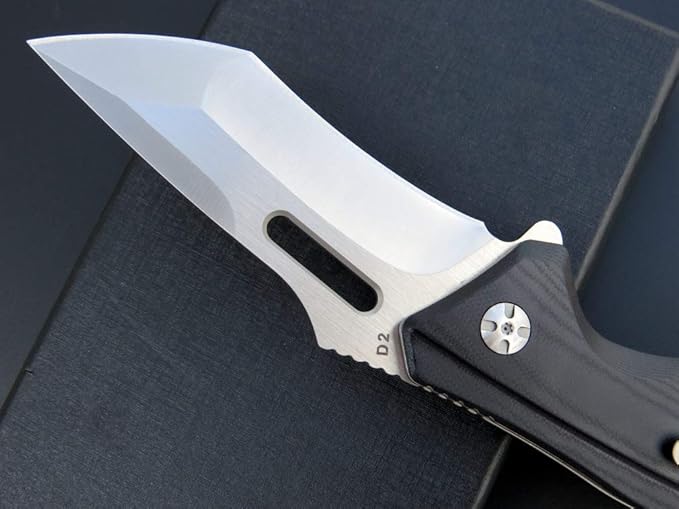 Eafengrow EF908 Pocket Knife Sanding Finished D2 Steel Blade G10 Handle Pocket Clip and Liner Lock