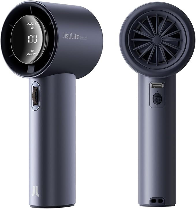 JISULIFE Portable Handheld Fan,Speed(1-100) Adjustable Turbo Mini and 3600mAh Battery Rechargeable