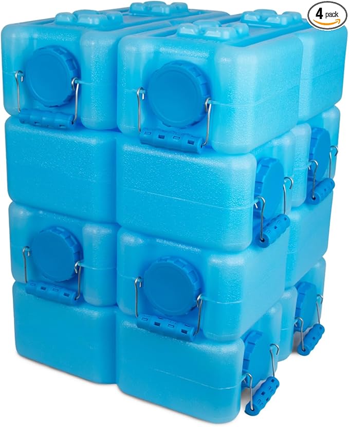 WaterBrick International Water Storage Containers for Emergency Water Storage | 4-Pack of Stackable
