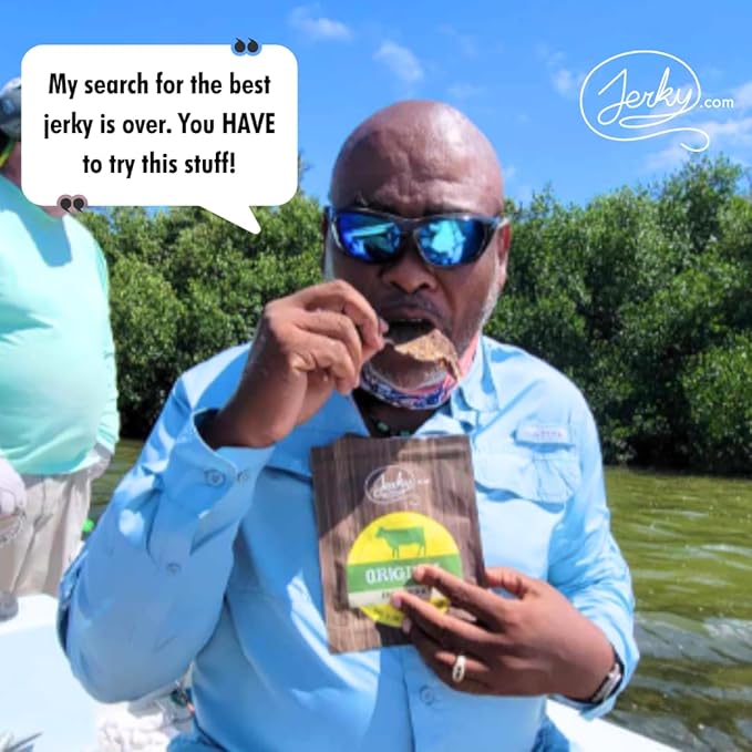 Jerky.com Beef Jerky Combo - Featuring Flavors Hot, Teriyaki, Original, Sweet & Spicy, Black Pepper