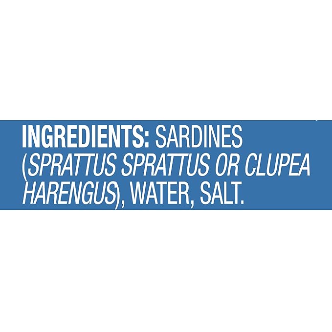 Chicken of the Sea Sardines in Water, 3.75 Ounce Cans (Pack of 18), Wild Caught Canned Sardines