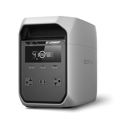 EF ECOFLOW Portable Power Station DELTA 3 Classic, 1024Wh LiFePO4 Battery, 1800W AC/100W USB-C