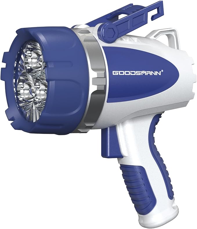 GOODSMANN Rechargeable Spotlight Flashlight LED Handheld Spot Lights Outdoor Portable IP67