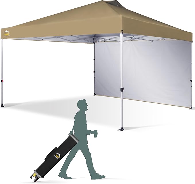 CROWN SHADES 12x12 Pop Up Canopy Tent Instant Commercial with 150D Silver Coated Fabric Including 1