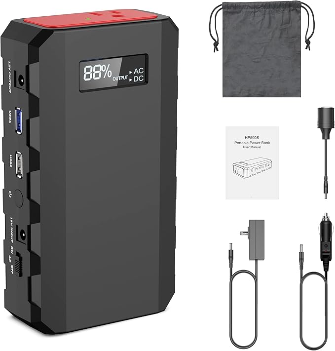 powkey 88Wh Portable Power Station 24000mAh Camping Solar Generator(Solar Panel Not Included)