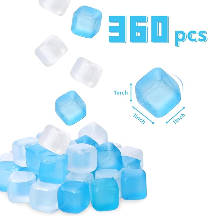360 Pack Reusable Ice Cubes Refreezable Plastic Ice Cubes Without Diluting Large Pack Ice Cube