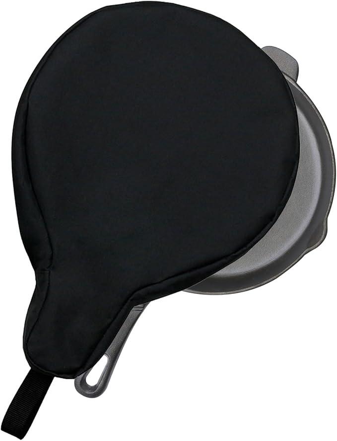 2pcs Lightweight Cast Iron Skillet Bags for 8/10/12in Pans – Waterproof with Hanging Loop, Camping