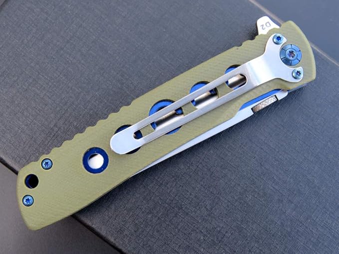 Eafengrow EF27 Folding knife, D2 Steel Blade Everyday Carry, Flipper Open, Liner Lock, G10 Handle
