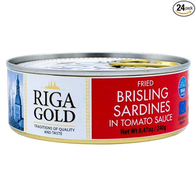 MW Polar Fried Brisling Sardines In Tomato Sauce, 8.47 Oz (Pack of 24)
