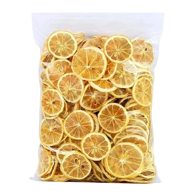 Mkostlich Dried Lemon Slices Bulk, 100g/3.52oz Natural Dehydrated Lemon Slices for Cocktails