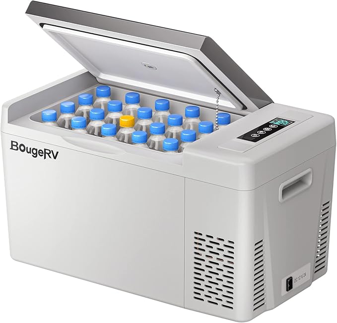 BougeRV 12 Volt Refrigerator 12V Car Fridge 23 Quart Portable Freezer Compressor Cooler 12/24V DC