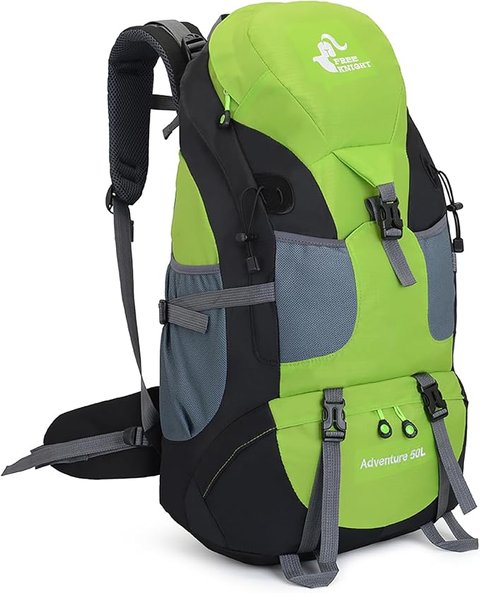 Bseash 50L Hiking Backpack, Water Resistant Lightweight Outdoor Sport Daypack Travel Bag for