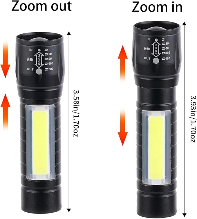 5 Pack Mini Small Pocket LED Flashlight USB-C Rechargeable High Lumens Bright Powerful EDC Flash