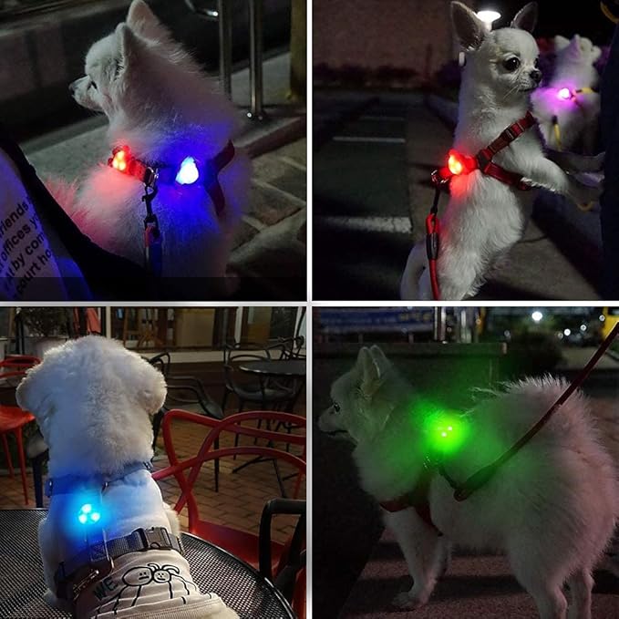 LaRoo Dog Lights for Night Walking,Led Dog Collar Lights for Nighttime Clip On Light up Dog Collar