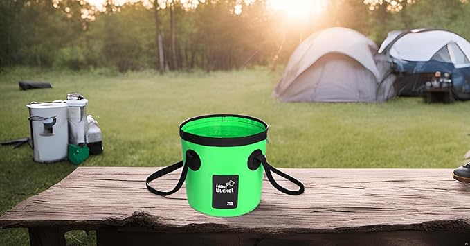 BANCHELLE Collapsible Bucket Water Container Portable Folding Camp Wash Basin for Outdoor Traveling
