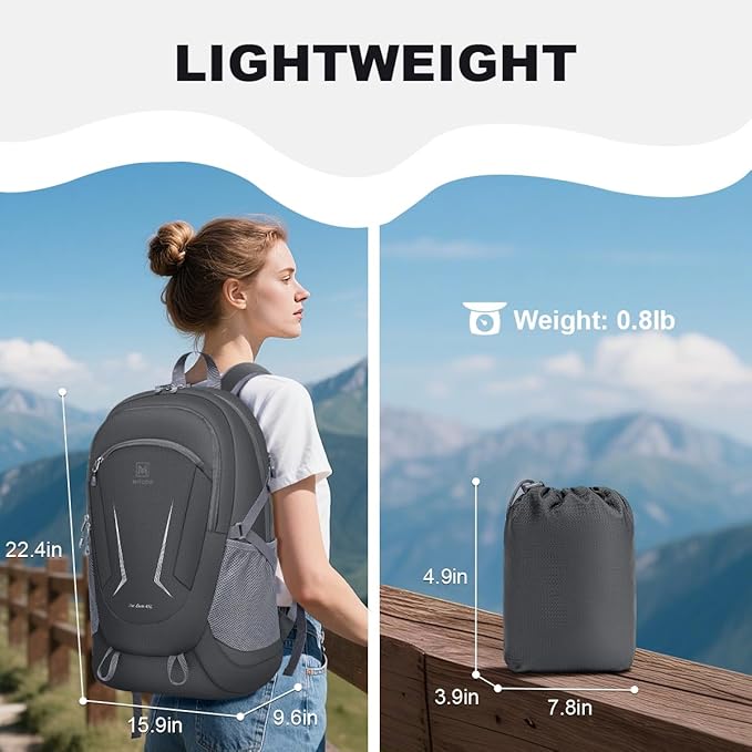 MIYCOO Backpack - Ultra Lightweight Packable Backpack for Travel Camping, 45L Hiking Back Pack