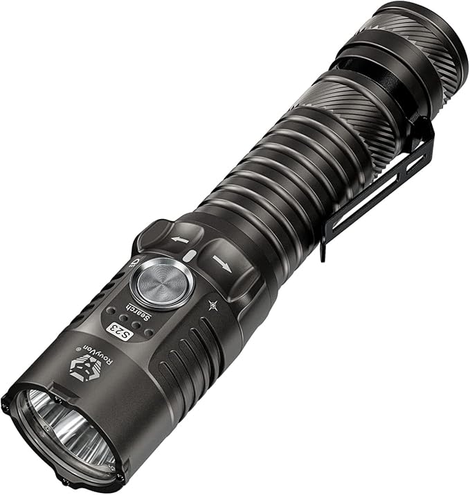 RovyVon S23 Flashlight Super Bright 4000 Lumen,Long Lasting Rechargeable Searchlight with Simple