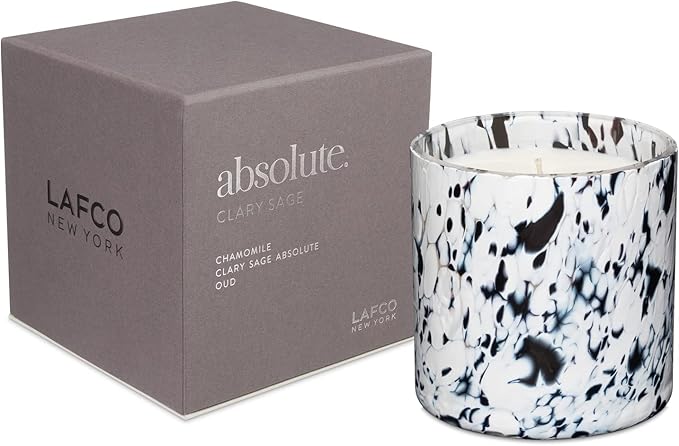 LAFCO New York Signature Candle, Clary Sage - 15.5 oz - 90-Hour Burn Time - Reusable, Hand Blown