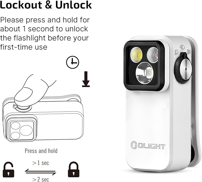 OLIGHT Oclip Pro EDC Flashlight Clip-on Light, Rechargeable 500 Lumens with Three Lighting