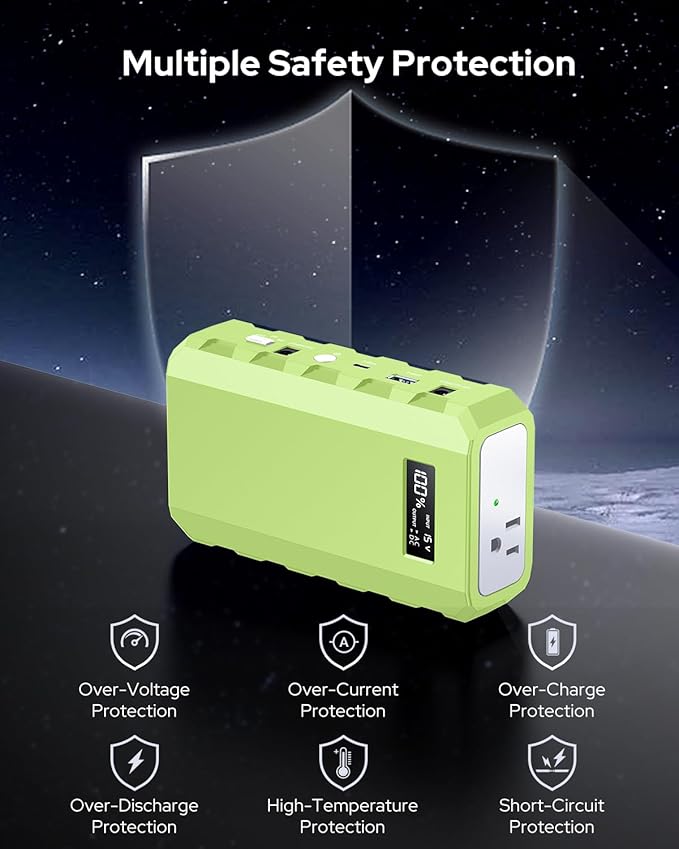 Apowking Power Bank with AC Outlet,65W Portable Laptop Battery Bank Fast Charging,88.8Wh/24000mah
