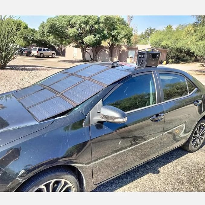 Lensunsolar 300W Solar Blanket Complete Kit Ready to Charge Battery and Solar Generator Portable