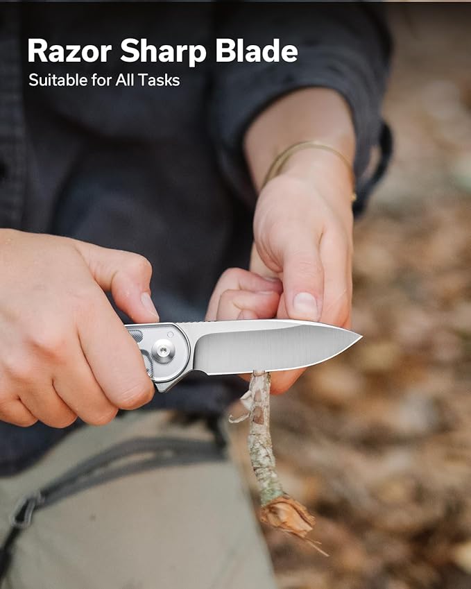 CIVIVI Folding Pocket Knife- Elementum Flipper Knife with 2.96'' D2 Blade Lexan Handle, Ideal for