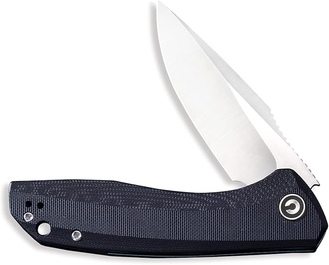CIVIVI Liner Lock Folding Knife Baklash 3.5" Satin Blade G10 Handles, Reversible Pocket Clip C801C