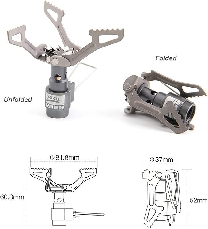 BRS Stove BRS 3000T Stove Titanium Ultralight Backpacking Stove Portable Propane Camping Stove Gas